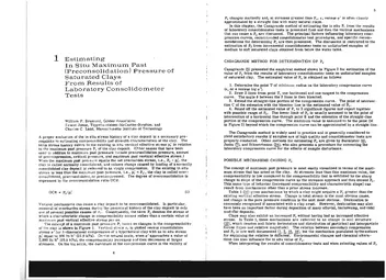 Más sobre La Presión de Preconsolidación de los Suelos