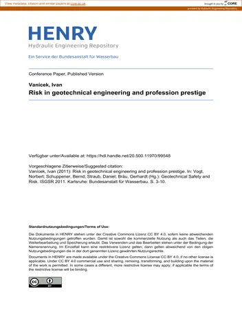 Más sobre Riesgo en la Ingeniería Geotécnica y Prestigio Profesional