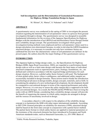 Más sobre Investigaciones de Suelos y la Determinación de Parámetros Geotécnicos para Highwa